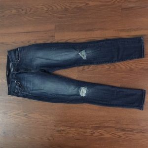 J Brand cropped skinny destructed jeans