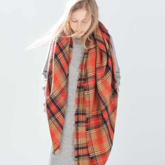 Orange Blanket Scarf