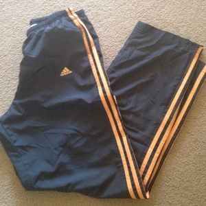 Adidas Nylon Running Pants.  Size Medium.