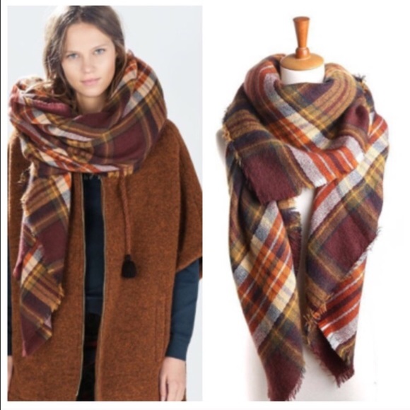 Brown Blanket Scarf