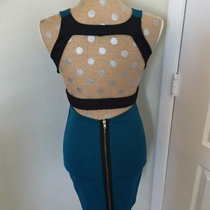 🔥 Sexy Turquoise Boulee Backless Midi Dress