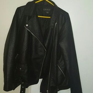 Plus Size Leather Jacket