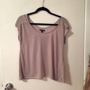 Tan shirt with split back💛