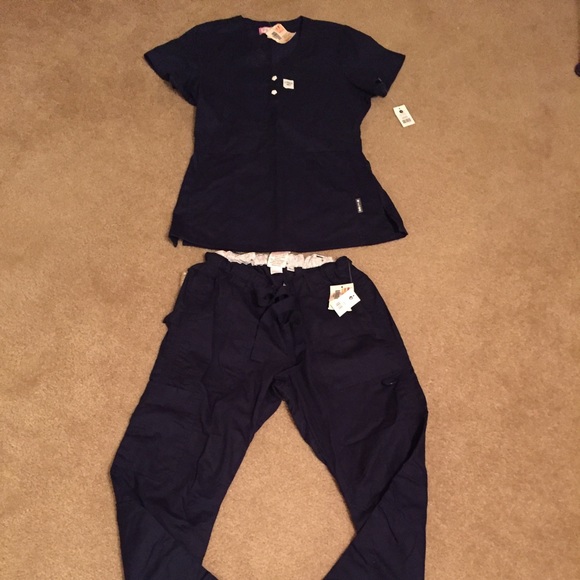 Koi scrub set. Navy.