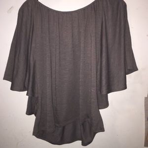 Grey Flowy Shirt