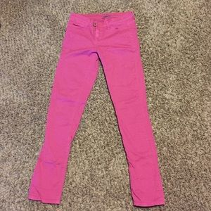 Pink skinny jeans