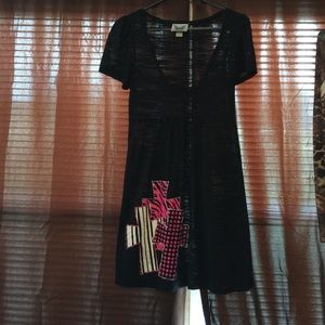 Black "burnout" dress