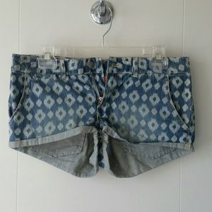 Denim Cool Patterned Shorts