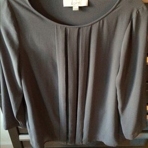 LOFT Pleated Front Blouse