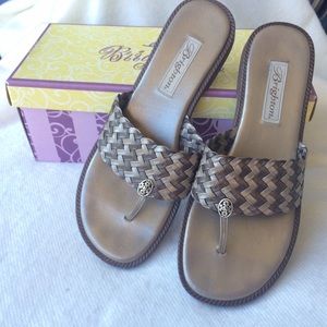 Brighton Orion sandals, 8M, Champagne and Bronze.