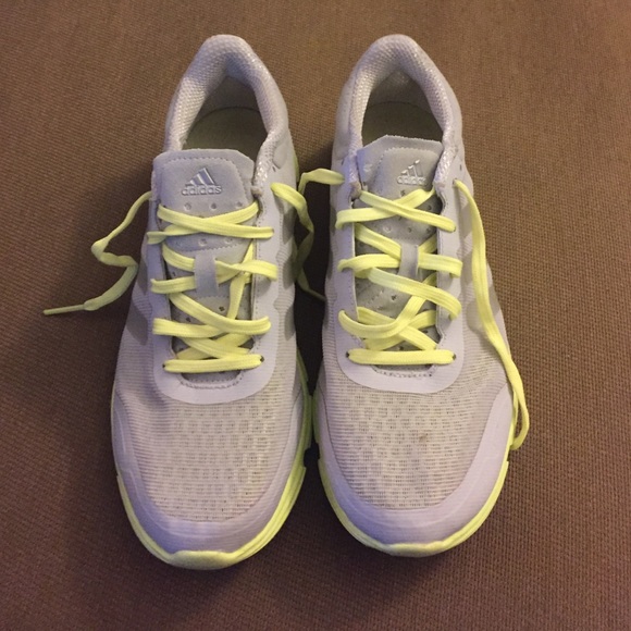 Adidas Grey and Neon Green Running Shoes