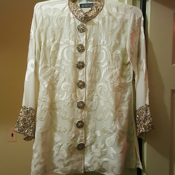 Elegant Off White Indian Blouse
