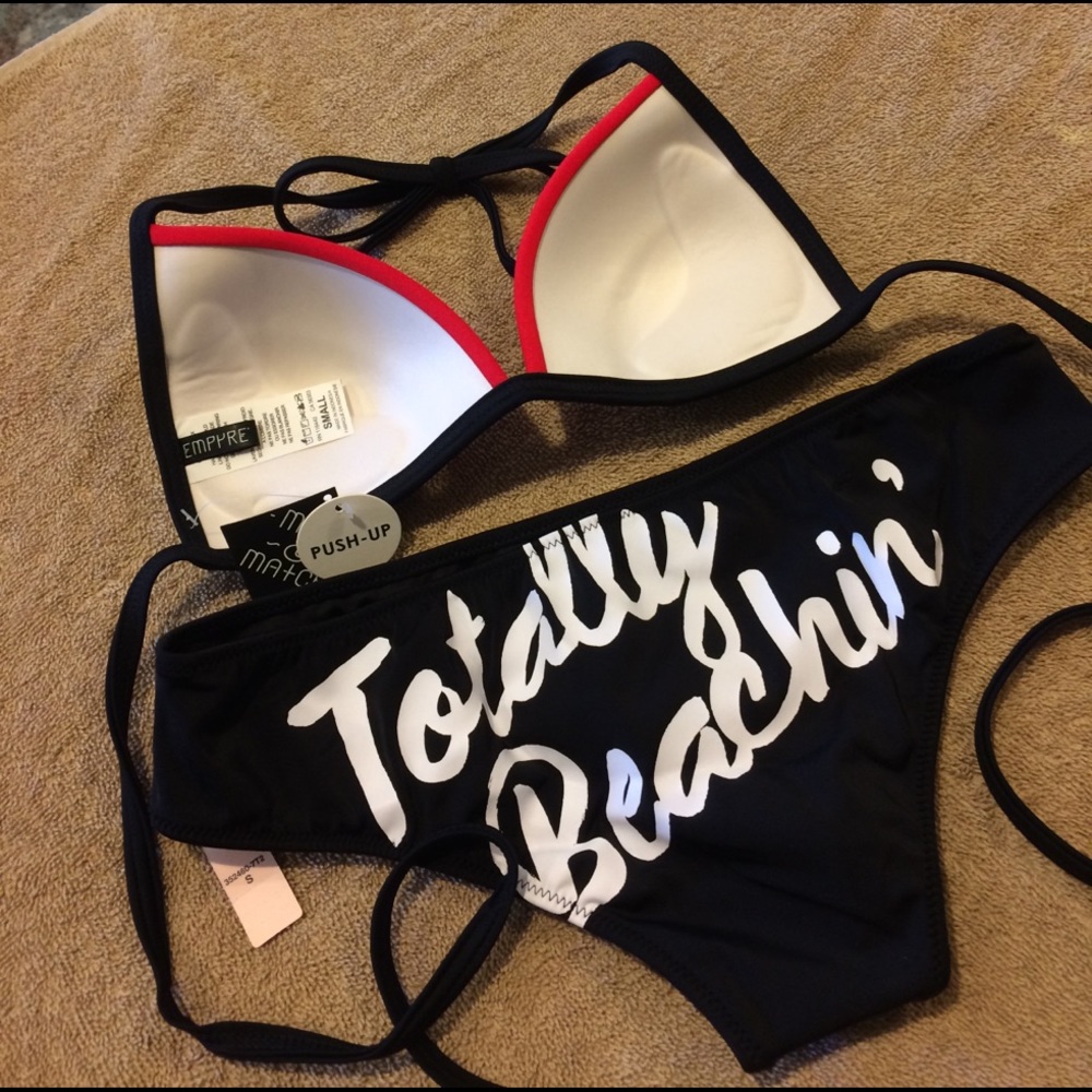 EMPYRE Red/Yellow/Green Push Up Style Bikini Top - Picture 4 of 11