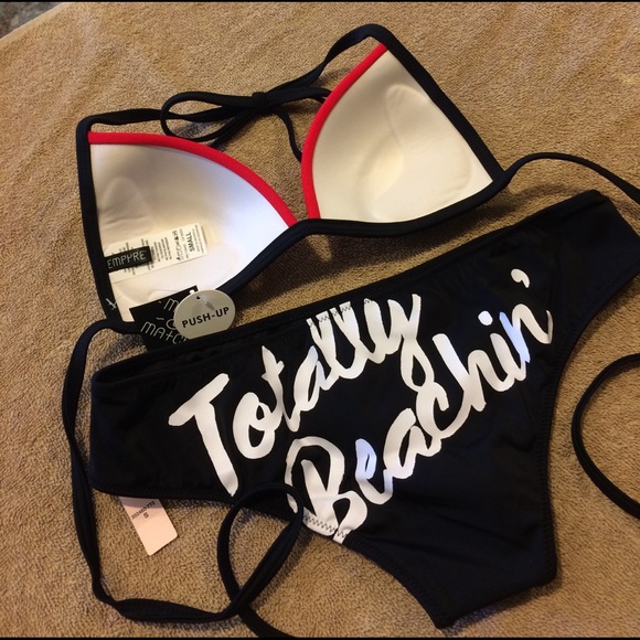 EMPYRE Red/Yellow/Green Push Up Style Bikini Top - Picture 4 of 11