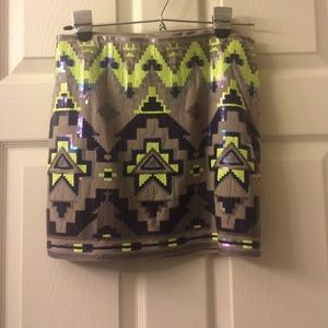 Super fun sequined mini skirt!