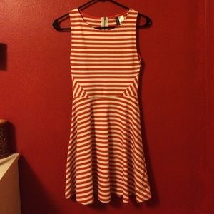 H&M Red and White Stripes Dress