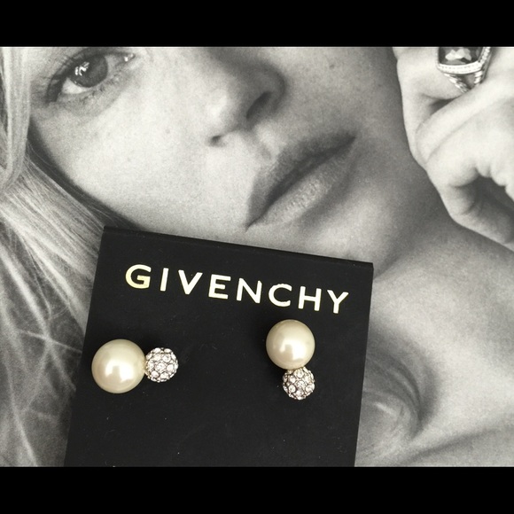 Givenchy pearl crystal earrings