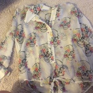 Floral Skull Blouse