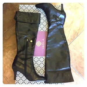 Isola black high heel boots