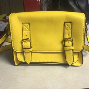Small bright yellow shoulder bag