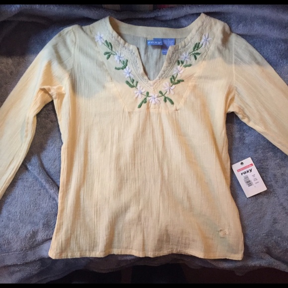 Roxy floral peasant blouse