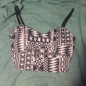 Rue 21 Aztec Black and White Bralet Bralette