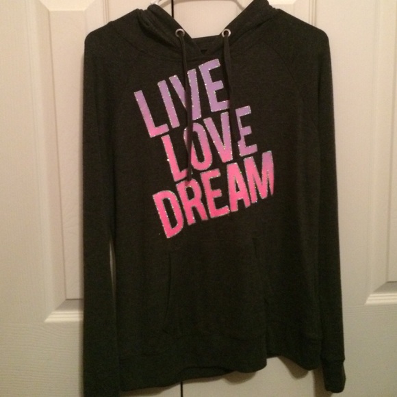 NWOT  live love dream lightweight hoodie