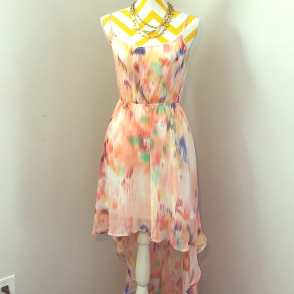 Multi-colored Hi-lo Dress