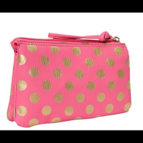 Mint with Gold Polka Dots Wristlet - Picture 4 of 4