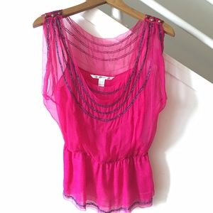 Diane von Furstenberg silk chiffon top
