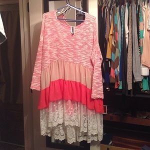 Boutique Layered Lace Dress