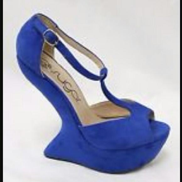 Shoes - Cobalt blue Heeless Wedge heel