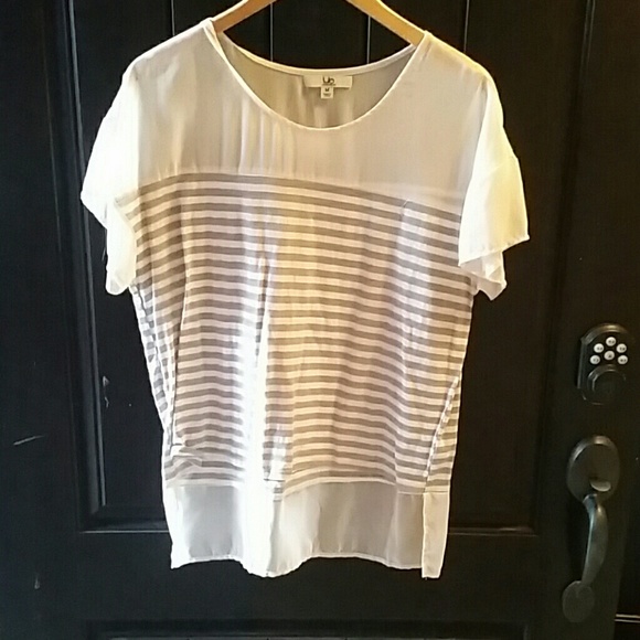 Striped Hi-lo top