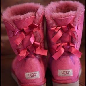 UGG Bailey Bow Pink Boots