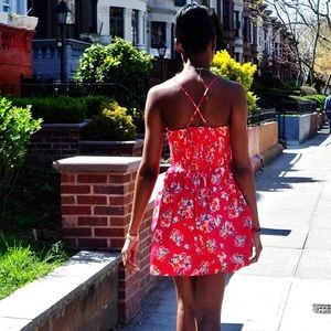 AEO Floral Sweetheart Dress