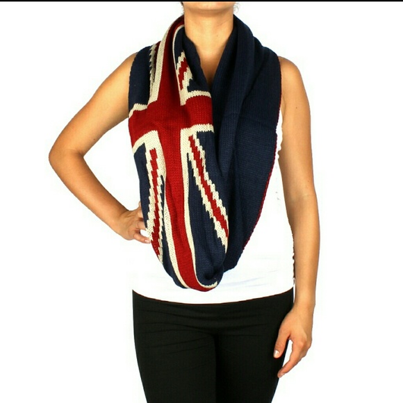 British Union Jack Flag Patterned Infinity Scarf