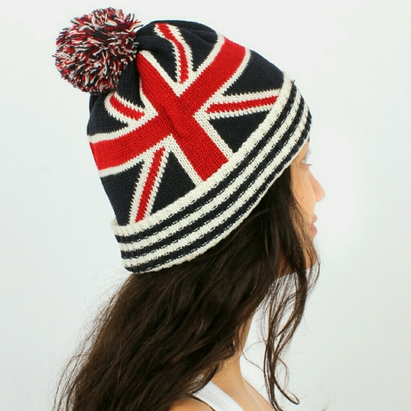 British Union Jack Flag Pom Hat