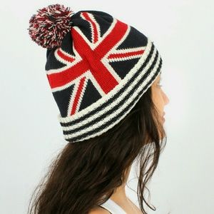 British Union Jack Flag Pom Hat