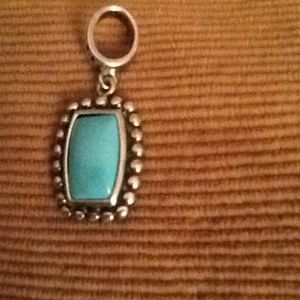 Turquoise and sterling silver pendant