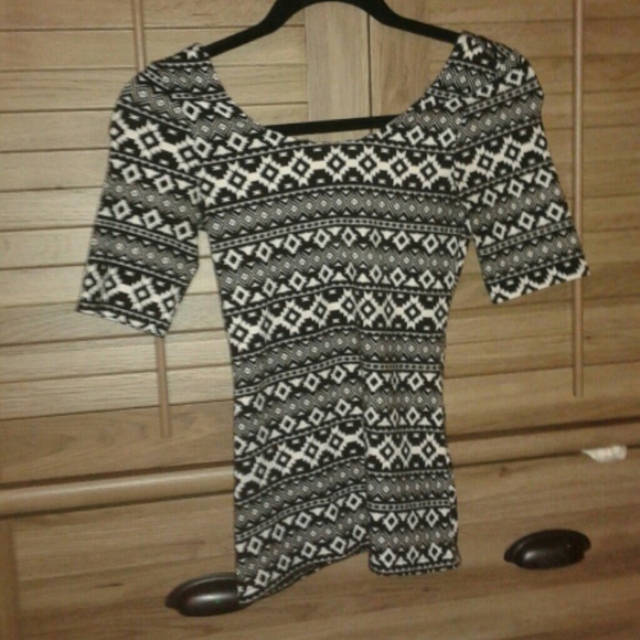 H&M tribal print top