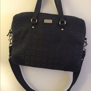 Authentic black Coach laptop bag