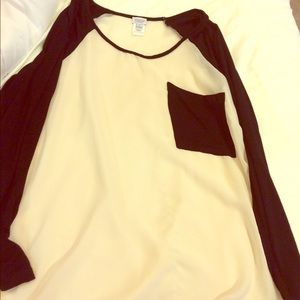 Very pretty cream and black shirt