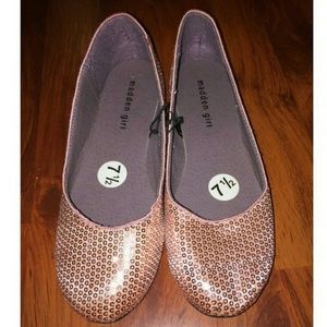 Madden Girl Pink sequin sparkle madden girl flats