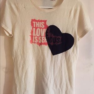 L.A.M.B THIS LOVE IS SERIOUS CASHMERE TEE