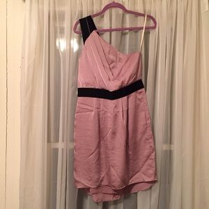 NWT BCBG soft pink one shoulder dress. NWT BCBG soft pink one shoulder dress.