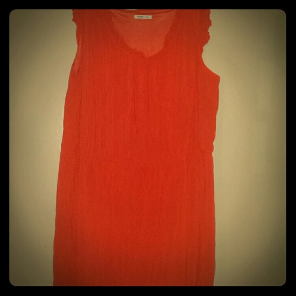 Orange ruffle dress