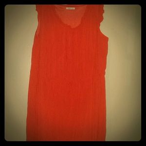 Orange ruffle dress