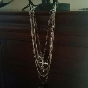 7 strand layered ROCKER necklace