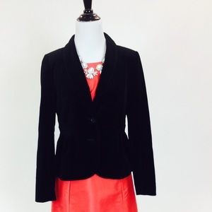 J Crew black velvet jacket