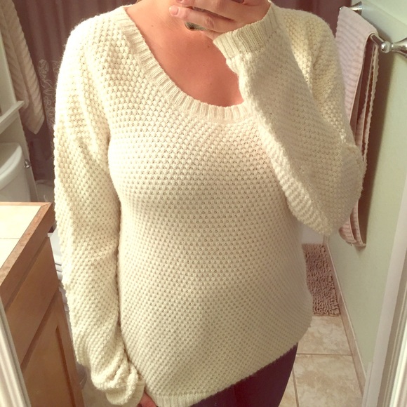 Off white chunky knit sweater by Marine Layer SF